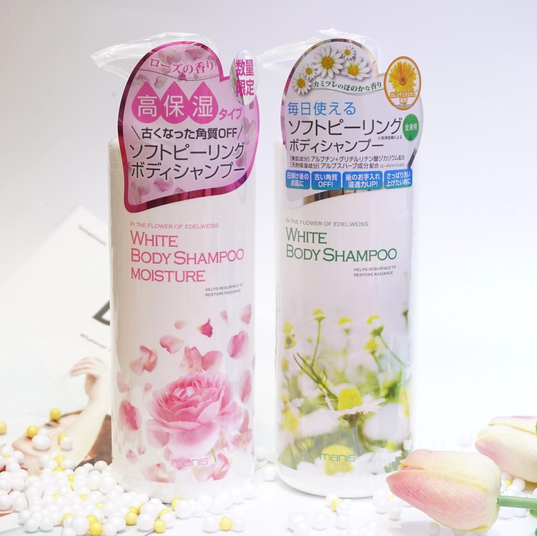 Sữa tắm trắng da Manis White Body Shampoo - sản phẩm sữa tắm cao cấp của hãng Manis nội địa Nhật